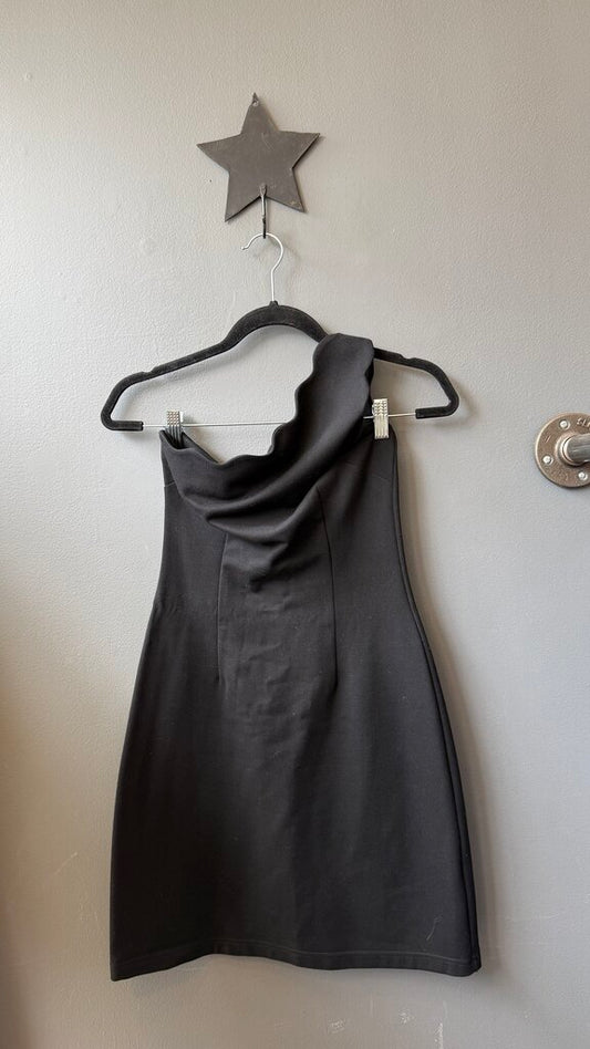 Ponte Scallop One Shoulder Sheath Dress