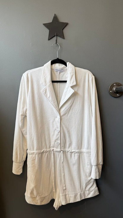 Terrycloth Drawstring Romper