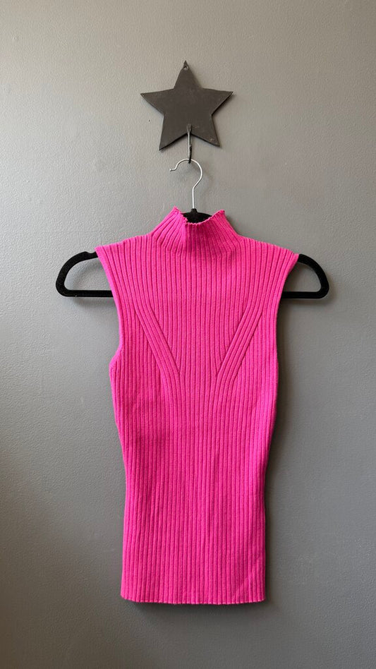 Ribbed Mockneck Tank Top