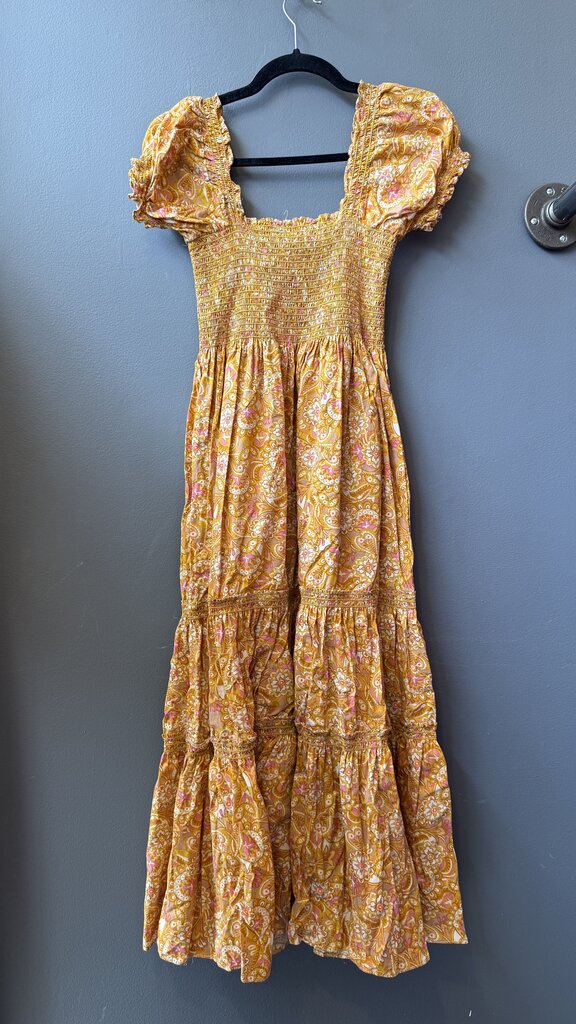 Smocked Cotton Midi Dress
