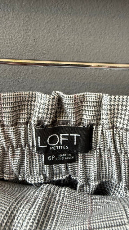 Petite High Rise Plaid Shorts