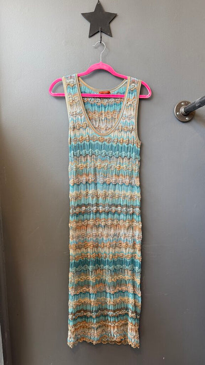 Vintage Mesh Ruched Midi Sheath Dress