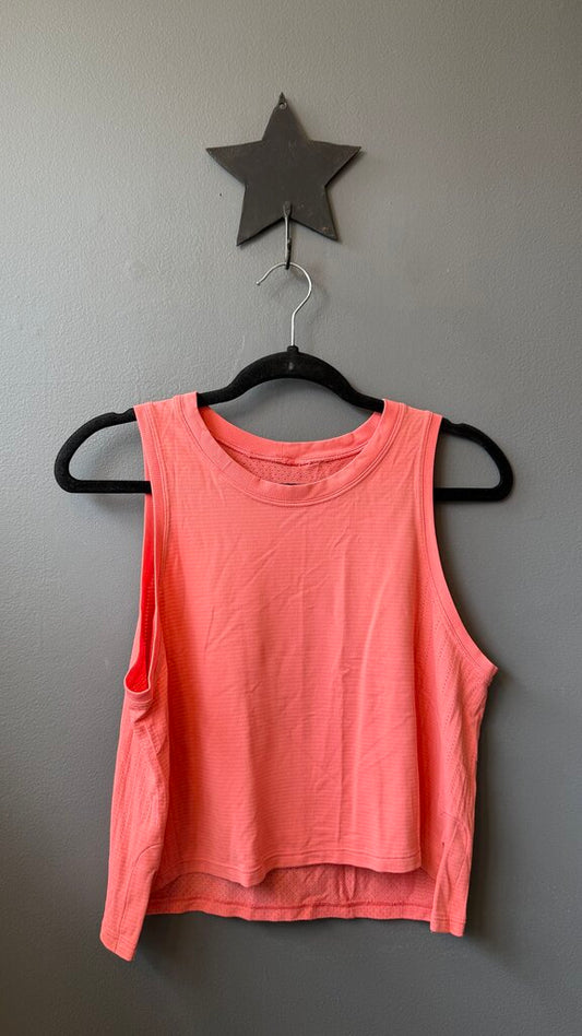 Perforated Stripe Tank Top