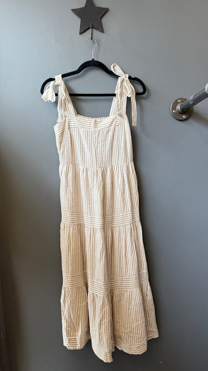 Stripe Tiered Midi Dress