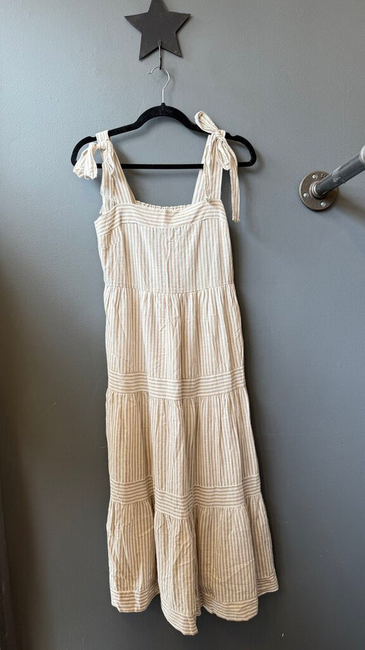 Stripe Tiered Midi Dress