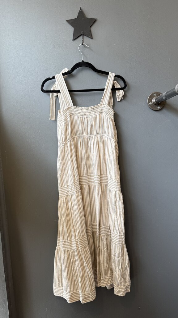 Stripe Tiered Midi Dress