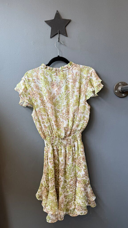 Sheer Floral Mini Dress