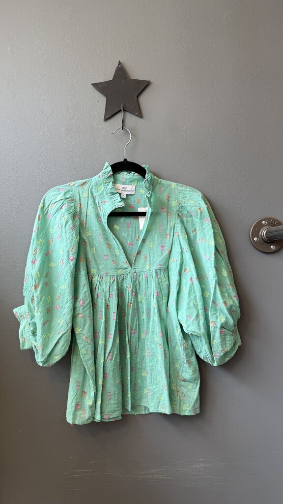 Swiss Dot Style Cotton Blouse