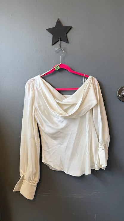 Satin One Shoulder Blouse