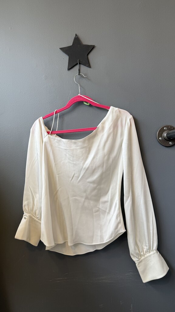 Satin One Shoulder Blouse
