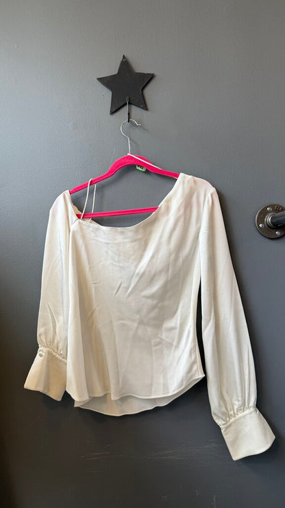 Satin One Shoulder Blouse