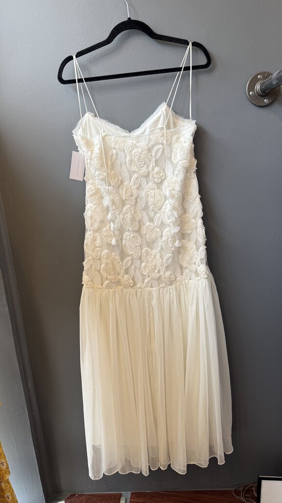 Lace Applique Top Flowey Maxi Dress