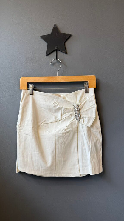 Pearl Gem Detail Mini Skirt