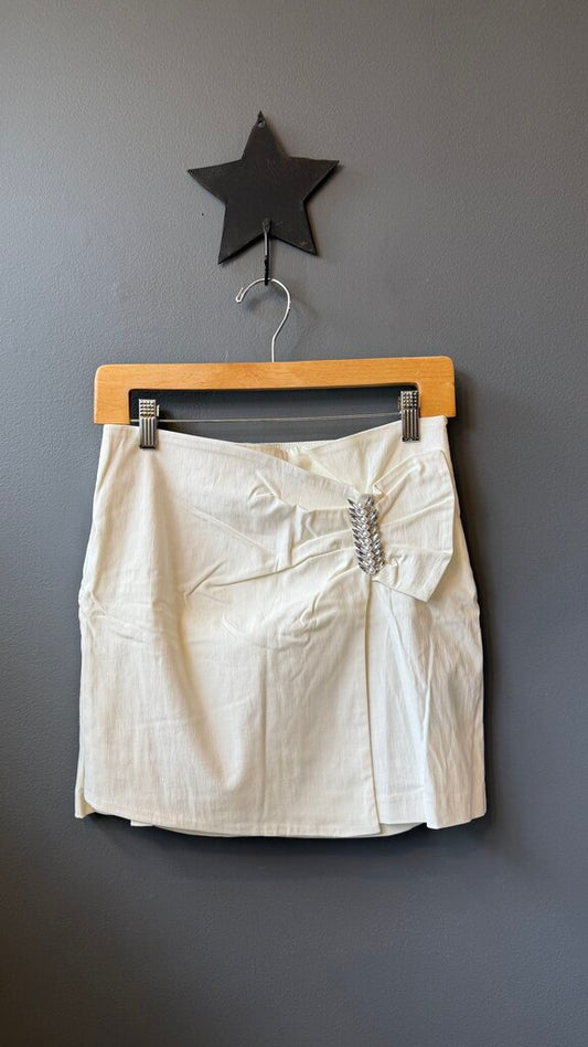 Pearl Gem Detail Mini Skirt
