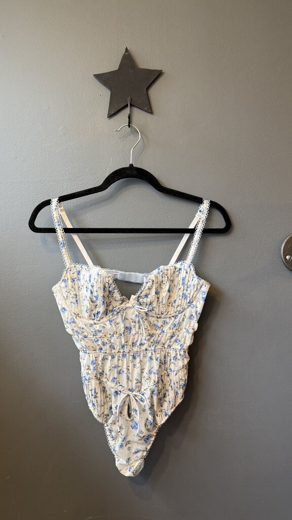 Ruched Floral Bodysuit