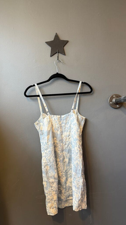 Linen Floral Mini Dress