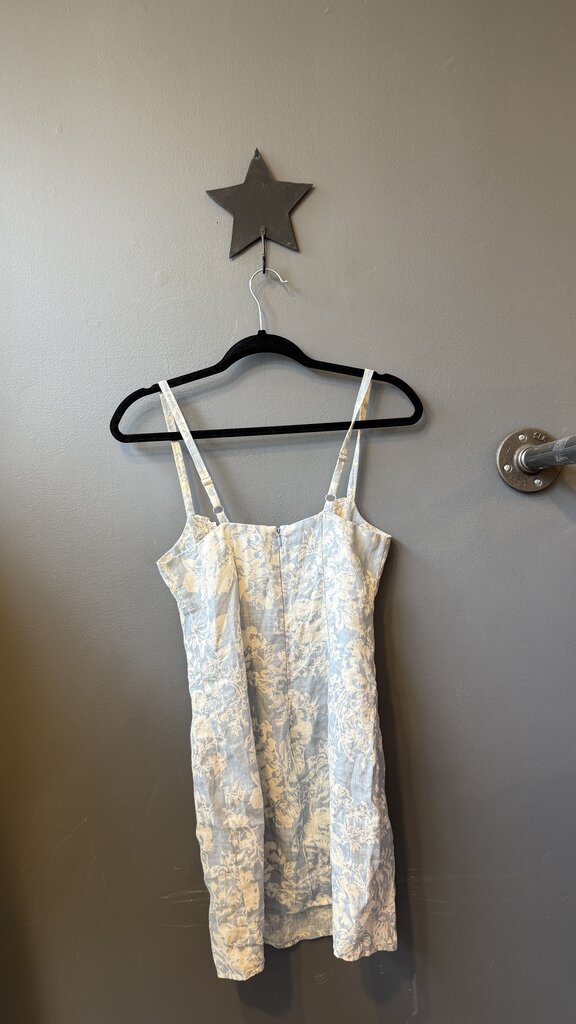 Linen Floral Mini Dress