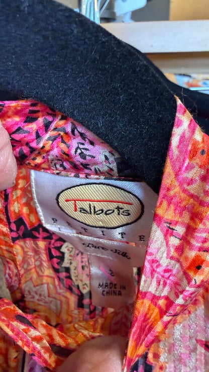 Vintage Silk High Neck Blouse