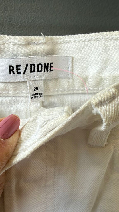 White Denim Mini Skirt