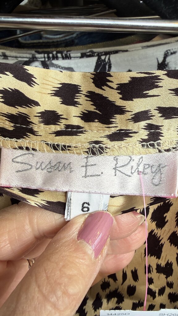 Silk Leopard Aline Skirt