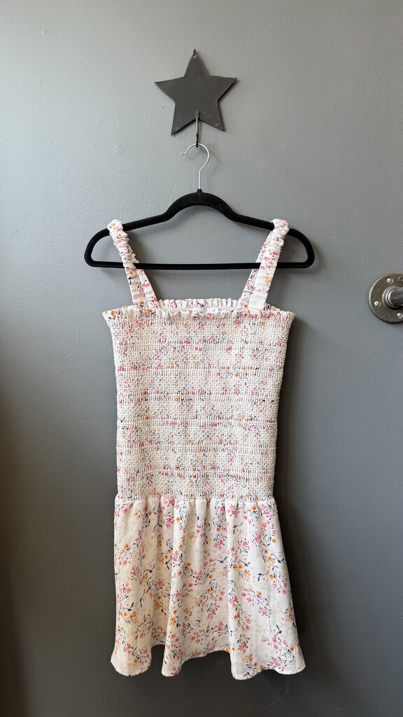 Smocked Floral Mini Dress