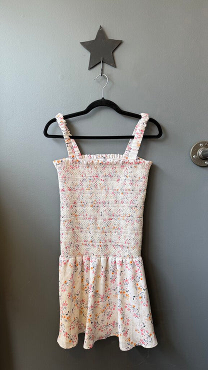 Smocked Floral Mini Dress
