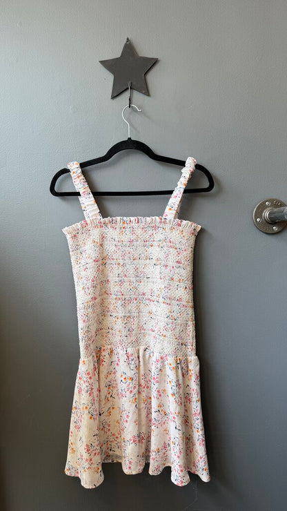 Smocked Floral Mini Dress