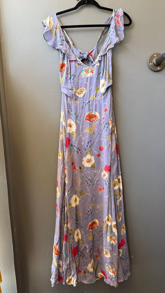 Floral Chiffon Maxi Gown Dress