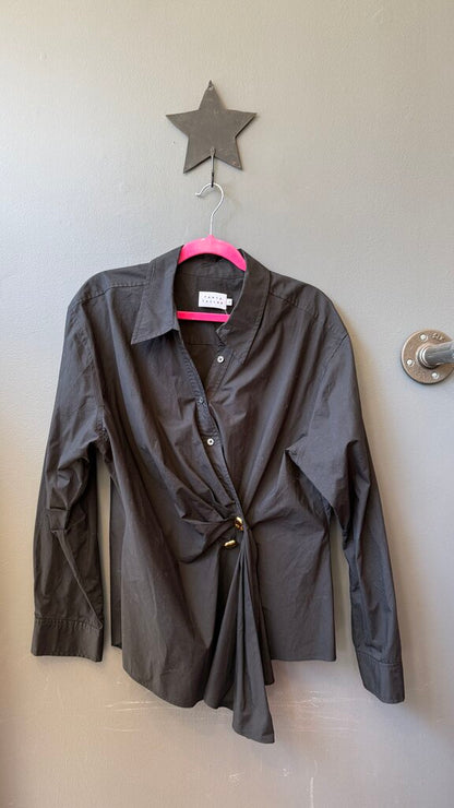 Asymmetrical Button Up Blouse