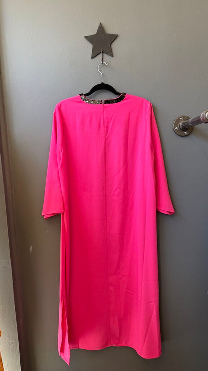 Sequin Bow Maxi Shift Dress