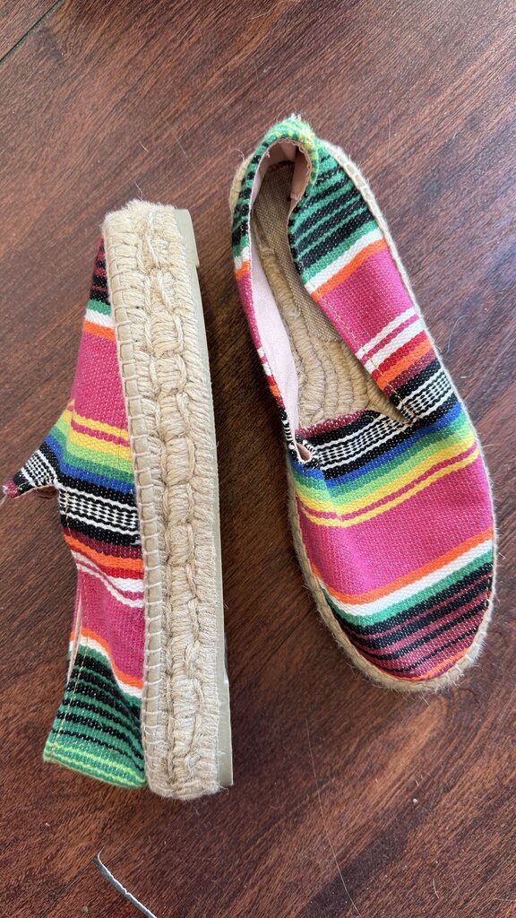 Woven Stripe Platform Espadrilles