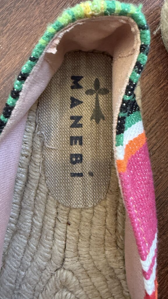 Woven Stripe Platform Espadrilles