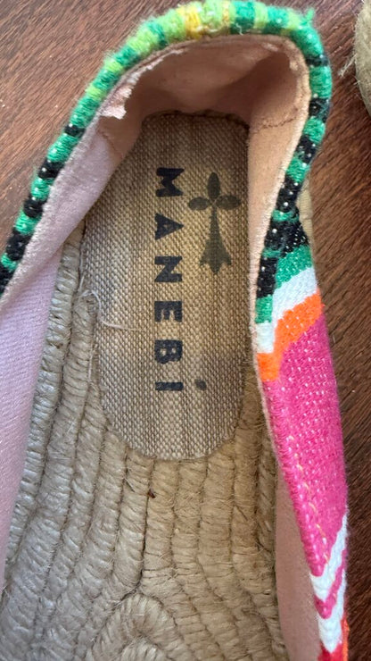 Woven Stripe Platform Espadrilles