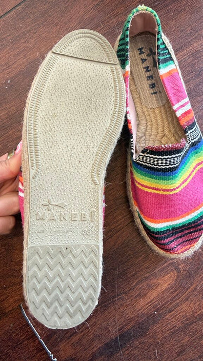 Woven Stripe Platform Espadrilles