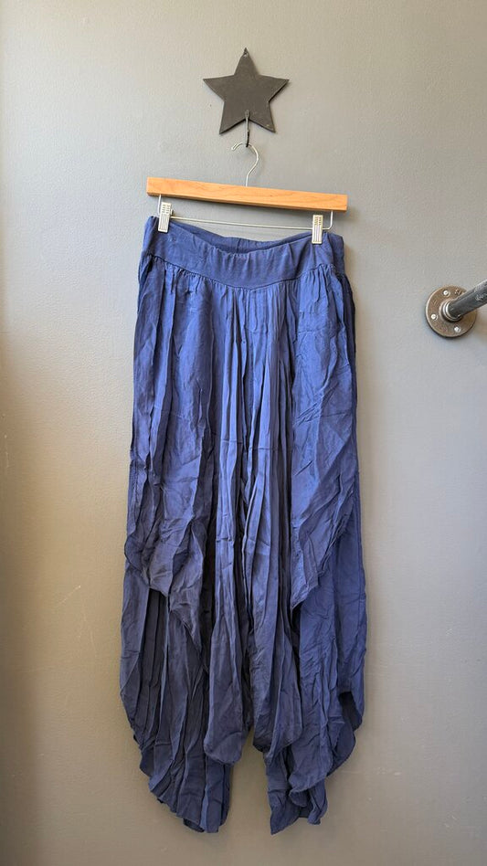 Silk Viscose Blend Harem Pants