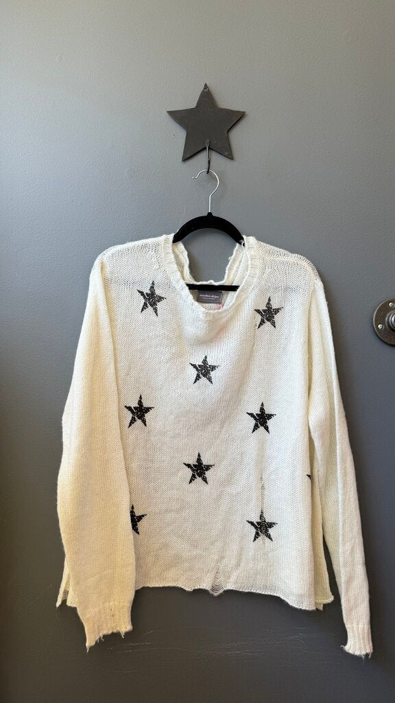 Distressed Star Sweater