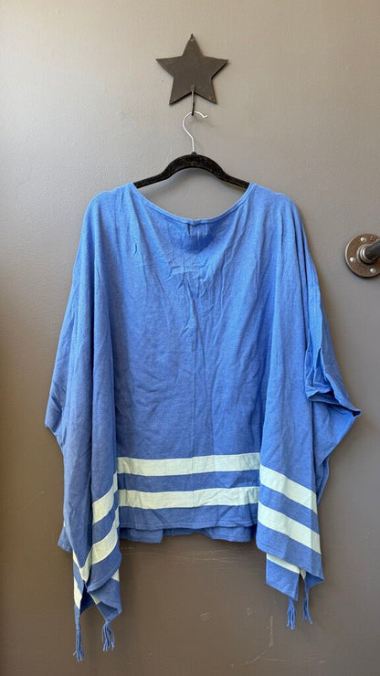 Oversized Stripe Poncho Sweater