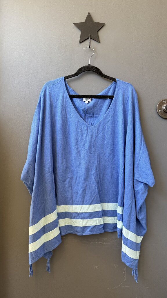 Oversized Stripe Poncho Sweater