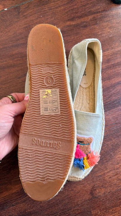 Camel Pom Pom Espadrilles