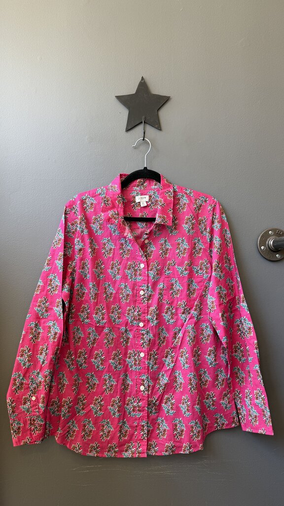 Block Print Cotton Button Up Shirt
