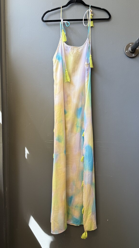 Tie Dye Tassel Maxi Dress