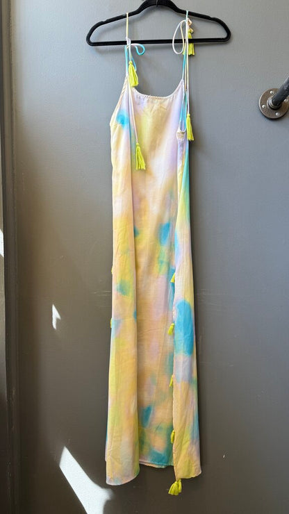 Tie Dye Tassel Maxi Dress