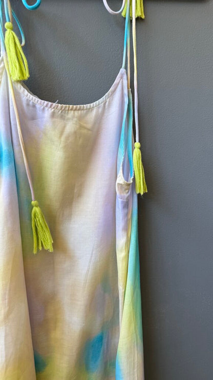 Tie Dye Tassel Maxi Dress