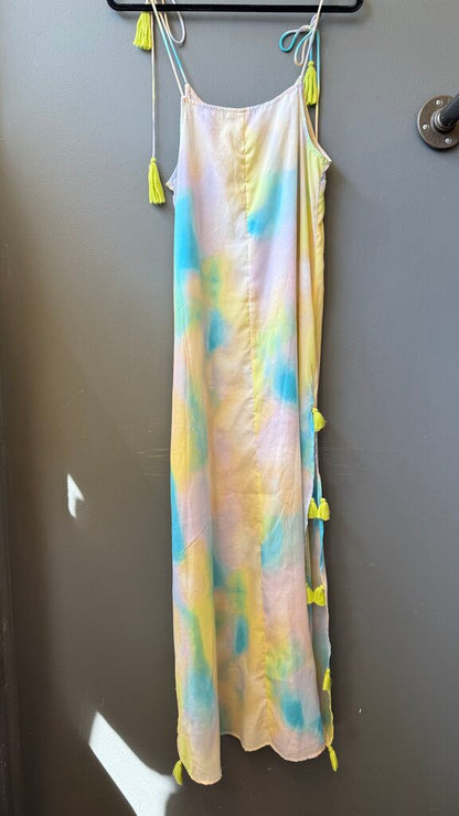 Tie Dye Tassel Maxi Dress