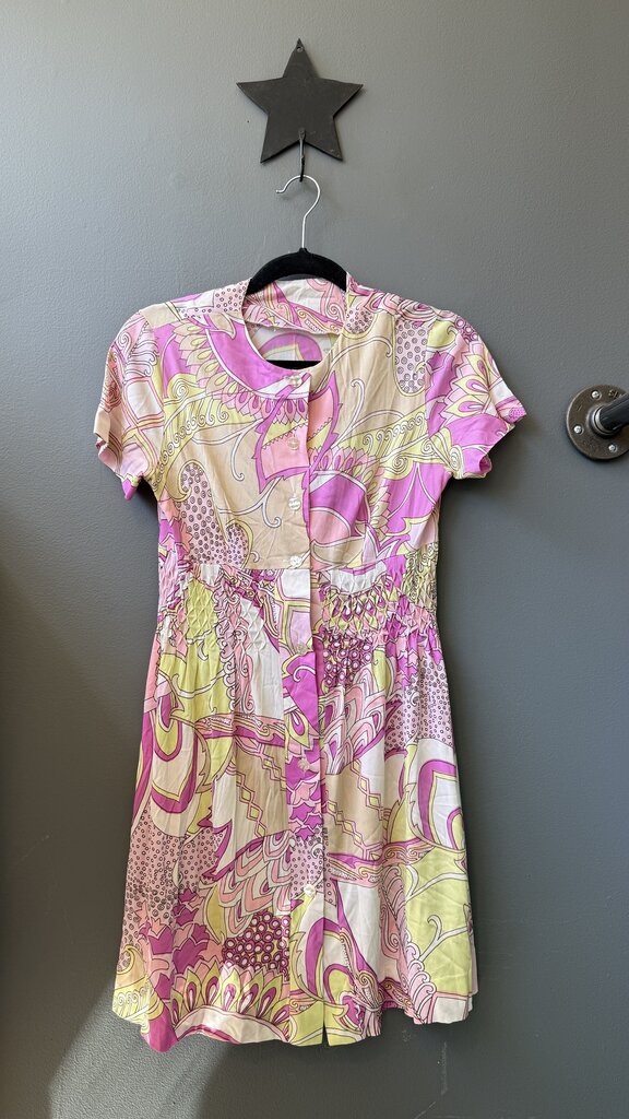 Vintage Printed Shirtdress