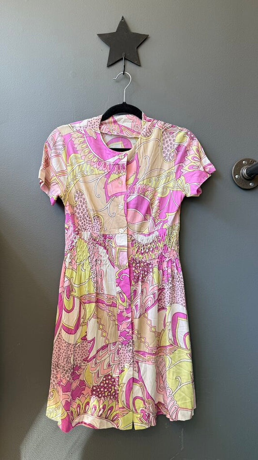 Vintage Printed Shirtdress