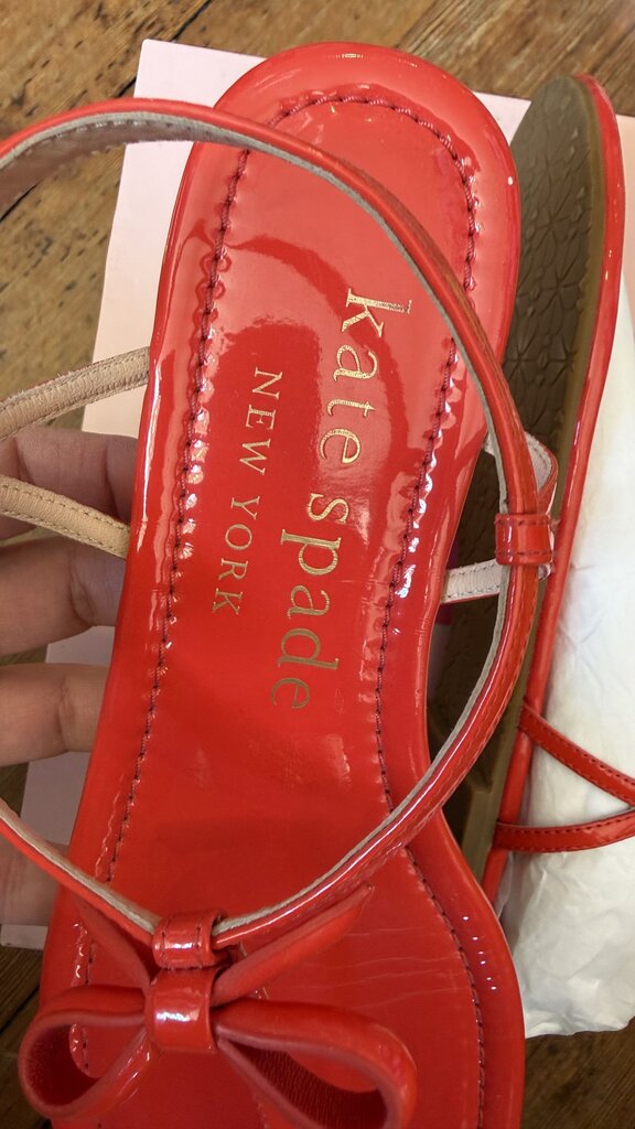 Red Patent Bow Sandals