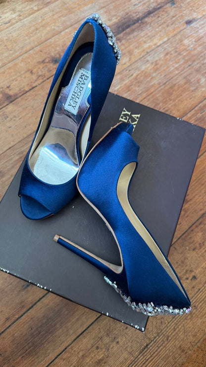 Gem Stone Satin Heels