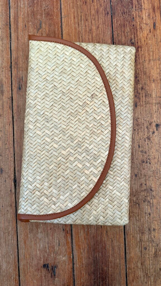 Jute Raffia Envelope Clutch