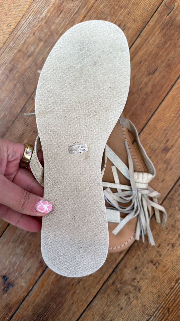 Fringe Leather Sandals